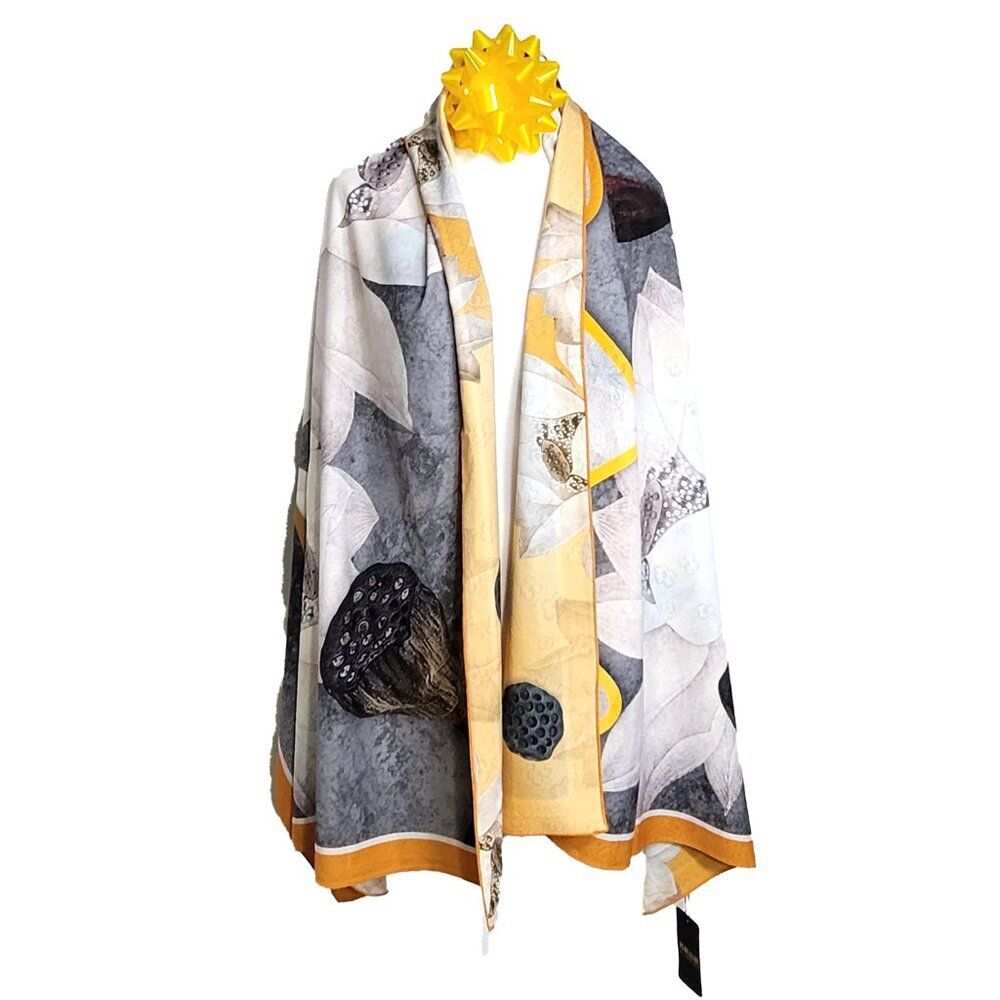 NWT Double-Sided Silk Scarf 27"x70" Long Rectangle Shawl Wrap 3303 - Picture 5 of 7
